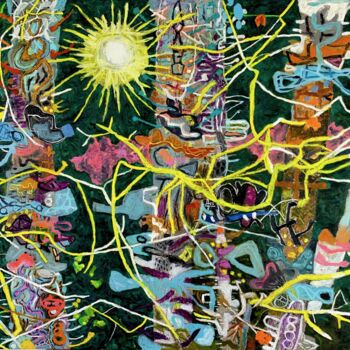 Painting titled "Excursion Nocturne" by Ross Gash, Original Artwork, Oil