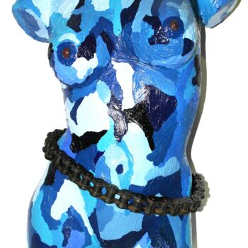 Sculpture intitulée "ZENOBIE REINE DE PA…" par Byludo, Œuvre d'art originale, Acrylique