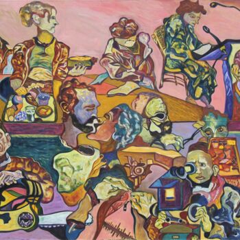 Painting titled "Bric-à-brac" by Lautum, Original Artwork, Oil