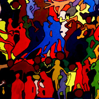 Painting titled "Tango" by Yves Perrin, Original Artwork, Acrylic
