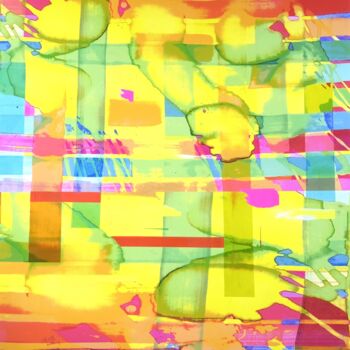 「Paradise」というタイトルのコラージュ Hongfeng Guoによって, オリジナルのアートワーク, アクリル