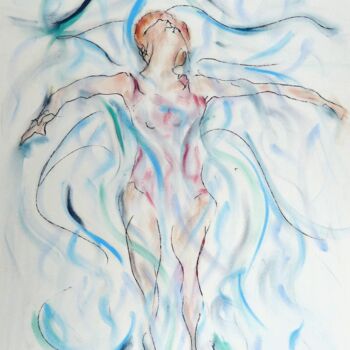 Drawing titled "Floating " by Shelleigh Ocio, Original Artwork, Pastel
