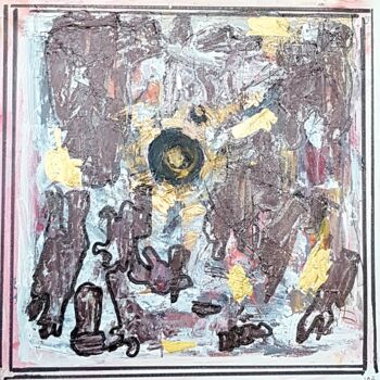 Painting titled "OR ET NOIR" by Jean Marc Bramy, Original Artwork, Acrylic