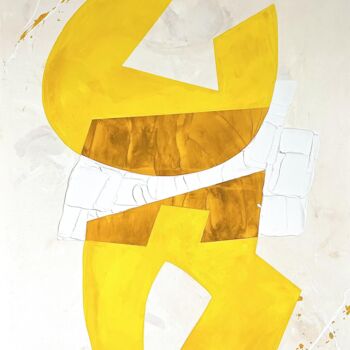 Painting titled "Helios" by Aude Herlédan, Original Artwork, Acrylic