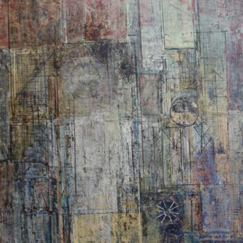 Painting titled "Construction III" by Ilian Kolev, Original Artwork, Acrylic