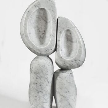Sculpture titled "Figure marbre" by Aude Herlédan, Original Artwork, Stone