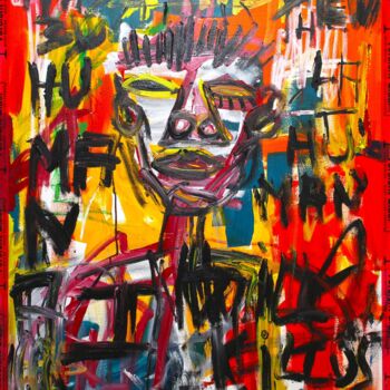 Painting titled "Deep learning" by 0xec6d0, Original Artwork, Acrylic