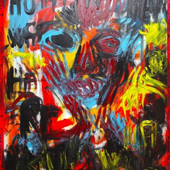 Painting titled "Human IA Robotic" by 0xec6d0, Original Artwork, Acrylic