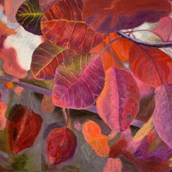 Drawing titled "Cotinus Coggygria R…" by Ross Gash, Original Artwork, Pastel