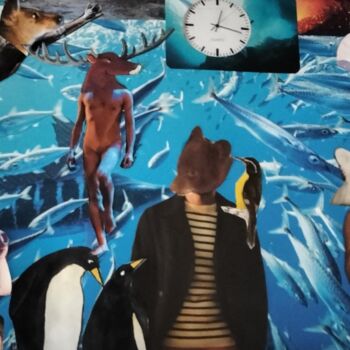 Collages titled "COLLAGE IT's TIME" by Lielie Sellier, Original Artwork, Collages