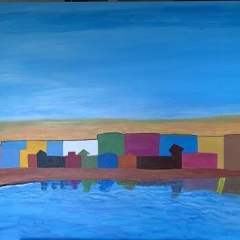 Peinture intitulée "Capitola" par Violette Guardia Decoin, Œuvre d'art originale, Acrylique Monté sur Châssis en bois