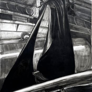 Painting titled "Le Cylindre" by Aurélie Galois, Original Artwork, Oil