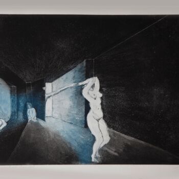 Gravures & estampes intitulée "Espace [Space]" par Solange Alinot, Œuvre d'art originale, Gravure