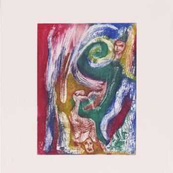 Printmaking titled "Cirque [Circus]" by Solange Alinot, Original Artwork, Engraving