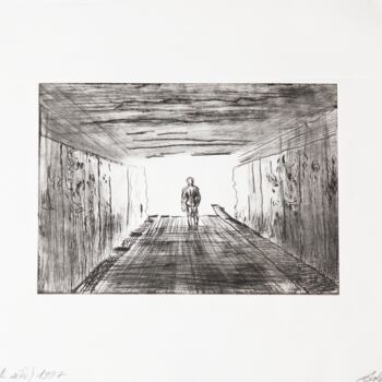 Printmaking titled "L'Inconnu [The Unkn…" by Solange Alinot, Original Artwork, Engraving