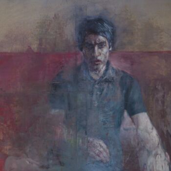 Painting titled "Les yeux noirs, déc…" by Jane Planson, Original Artwork, Wax