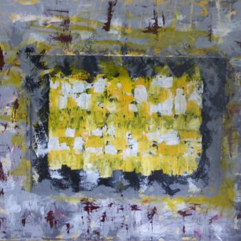 Peinture intitulée "EN JAUNE ET GRIS" par Jean Marc Bramy, Œuvre d'art originale, Acrylique