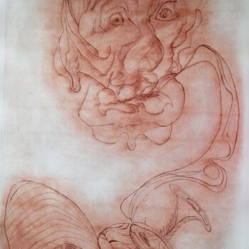 Printmaking titled "Le jazz est né de c…" by Vally Nico, Original Artwork, Engraving