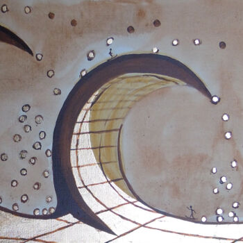 Painting titled "Semi (avec feuilles…" by Amélie Romet, Original Artwork, Acrylic