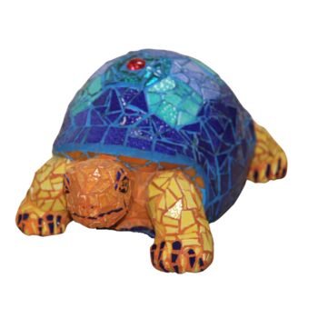 Painting titled "“Walking turtle”" by Trm (Thomas Rouan Mosaïste), Original Artwork, Enamel