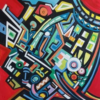 Peinture intitulée "Sans titre 1" par Christian Vernier, Œuvre d'art originale, Tissu