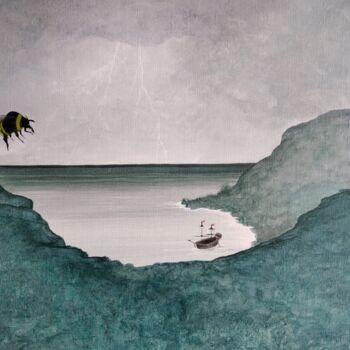 Painting titled "Sale temps" by Patrice Serelle, Original Artwork, Acrylic