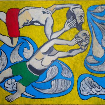 Painting titled "Eole" by Guillaume Cord, Original Artwork, Acrylic