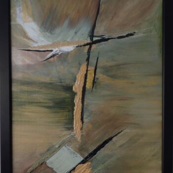 Painting titled "Tableau 4" by Magali Martin, Original Artwork, Acrylic