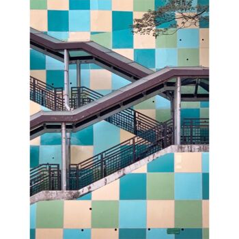 Photographie intitulée "HK Square" par Thomas Jenny, Œuvre d'art originale, Papier