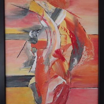 Painting titled "tableau 8" by Magali Martin, Original Artwork, Acrylic Mounted on Cardboard