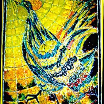 Painting titled "COQ" by Danart, Original Artwork, Acrylic