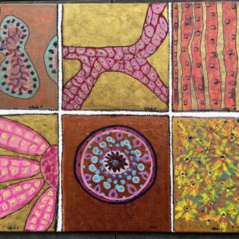 Peinture intitulée "Scan cellulaire " par Mab - Mona André Burato, Œuvre d'art originale, Acrylique