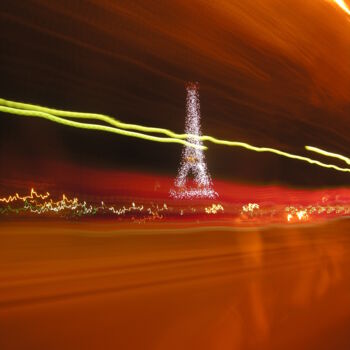 Drawing titled "Paris by Night, nig…" by Gilles Petipas, Original Artwork, Paper