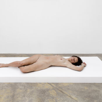 Sculpture titled "Lisa Reclining" by John Deandrea, Original Artwork, Bronze