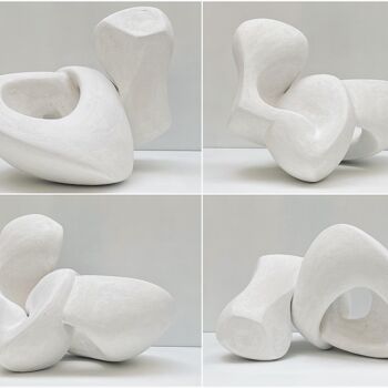 Sculpture titled "Forme Libre Nº23" by Aline Jagodowicz, Original Artwork, Plaster