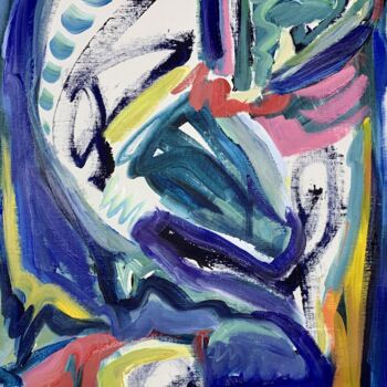 Painting titled ""Happy guy"" by Aline Jagodowicz, Original Artwork, Acrylic