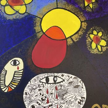Painting titled "Une nuit un jour" by Om, Original Artwork, Acrylic