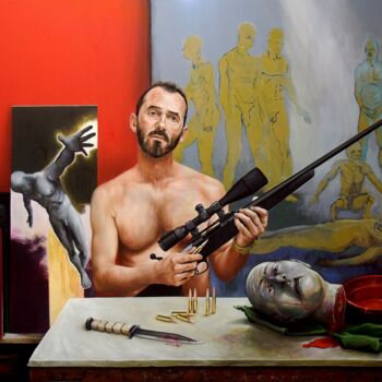 Painting titled "Face FS1947 Scale F" by Christophe Avella Bagur, Original Artwork, Oil