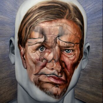 Painting titled "Face FS190 New Apos…" by Christophe Avella Bagur, Original Artwork, Oil
