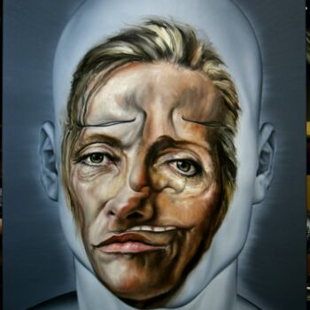 Painting titled "Face FS178 New Apos…" by Christophe Avella Bagur, Original Artwork, Oil