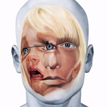 Painting titled "Face FS113 Still Ch…" by Christophe Avella Bagur, Original Artwork, Oil