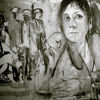 Drawing titled "Face FS Madonna ser…" by Christophe Avella Bagur, Original Artwork, Ink