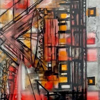 Painting titled "Sans titre" by Ilhem Ellouze, Original Artwork, Acrylic