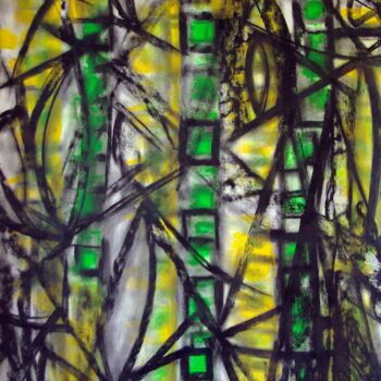 Painting titled "Sans titre" by Ilhem Ellouze, Original Artwork, Acrylic