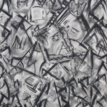 Drawing titled "Sans titre" by Ilhem Ellouze, Original Artwork, Charcoal