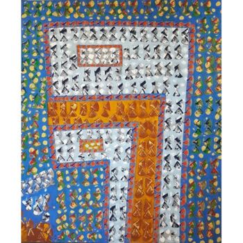 Painting titled "Taâ" by Ilhem Ellouze, Original Artwork, Acrylic