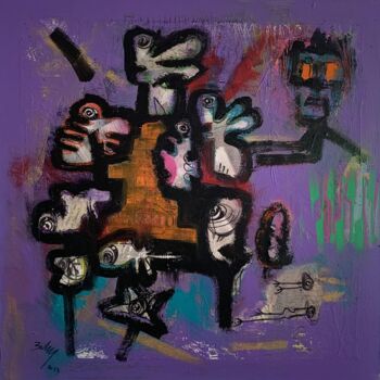 Painting titled "COCKTAIL MOLO" by Frédéric Batard, Original Artwork, Oil