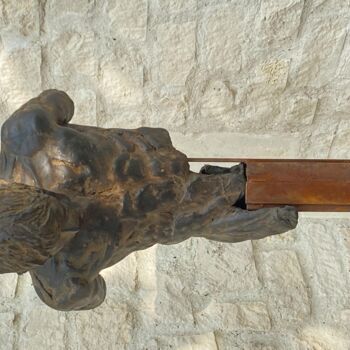 Sculpture titled "Christo /flagellati…" by Jean Gabriel Mondié, Original Artwork, Bronze