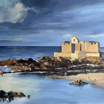 Painting titled "St Malo" by Mdamepomme, Original Artwork, Acrylic