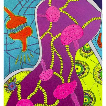 Peinture intitulée "UNIVERS INTERNE" par Mab - Mona André Burato, Œuvre d'art originale, Acrylique